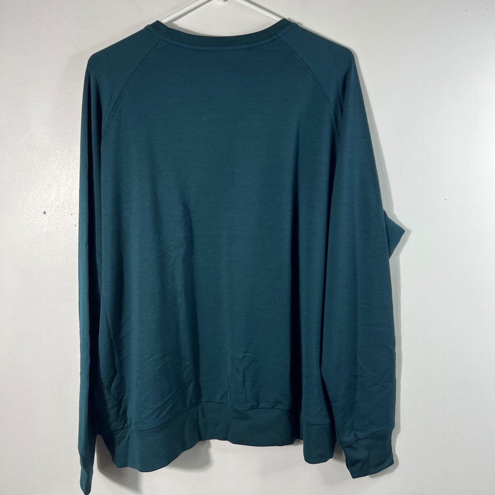 Womens Wool & Aspen Merino Wool Sweatshirt Dark Green 1x Nwot — image 2 of 7